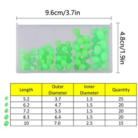 100 Pieces Luminous Fishing Beads Oval Shape Luminous Fishing Lures Egg Rig Beads Fishing Accessories for Saltwater and Freshwater Fishing