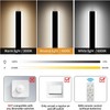 Mikeru Modern Wall Light, 3000k-6000k Dimmable Sconce 23.6inch Black Exterior