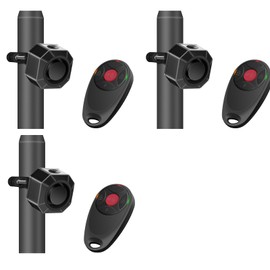 NineLeaf Bike Alarm Anti Theft with Remote Control, Rechargeable Bike Tail Light, 113dB Loud Alarm, USB-C Charging, IP65 Waterproof, for Bicycles, E-Bikes, Scooters, Motorcycles (3 Pack)