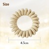 Herbeluemily Hair Rubber Spring Rubber Spiral Hair Rubber Natural Color
