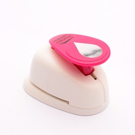 Vaessen Creative Motif Punch Medium Water Drop Diameter 2.5 cm, white/pink