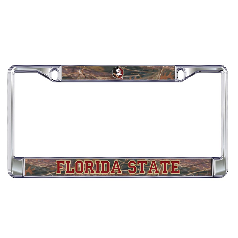 Florida State Seminoles Plate Frame (DOMED CAMO FSU PLATE FRAME