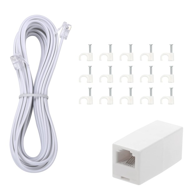 TOYAYAYO Long Telephone Extension Cord Phone Cable Line Wire, with
