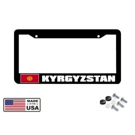 BLVD KYRGYZSTAN flag License Plate Frame Including Mounting Hardware Made In USA