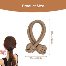 Pack of 6 Elasitc Hair Bobbles Ponytail Holder Multicoloured Elastic Bands Hair Bands Elastic for Women