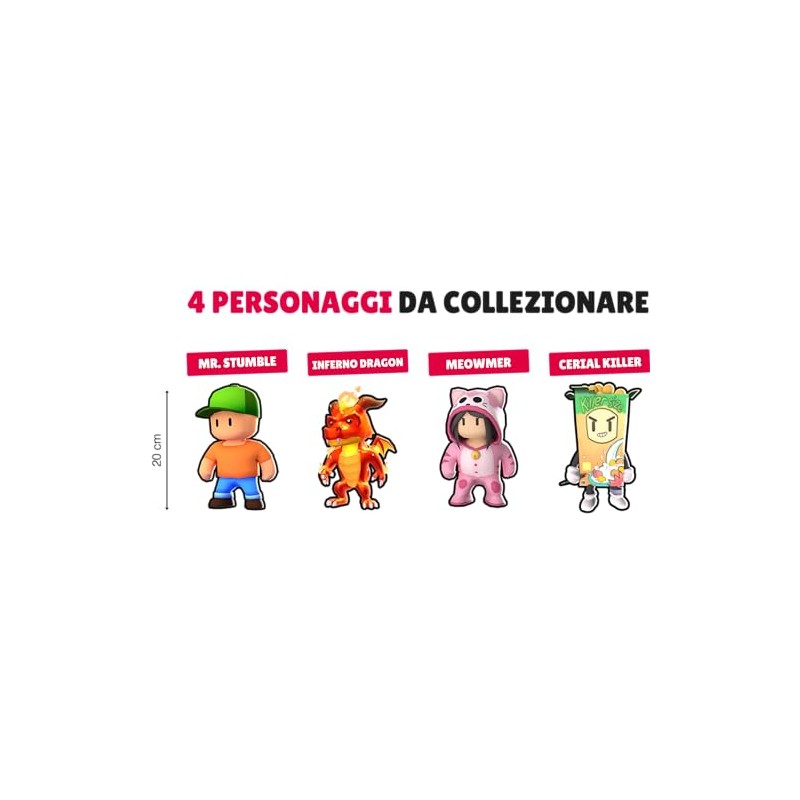 Rocco Giocattoli Stumble Guys Meowmer Plush Toy, 20 cm