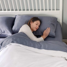 Bedsure 100% Bamboo Sheets King Size Cooling Sheets Deep Pocket Bed Sheets-Super Soft Hypoallergenic,Breathable - 4 Pieces 1 Fitted Sheet with 16 Inches, 1 Flat Sheet, 2 Pillowcases-Grey