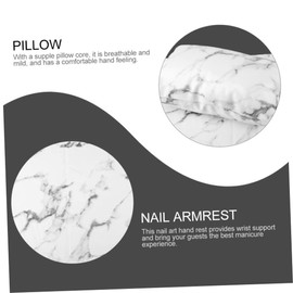 IWOWHERO Manicure Hand Pillow Armrest Nail Art Stand Leather Nail Table Mat Easy-clean