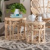 bali & pari Bowie Natural Rattan Nesting End Table, 2-Piece