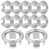 LIQWEI 12 Pcs Bathroom Sink Overflow Ring, Sink Overflow Cover