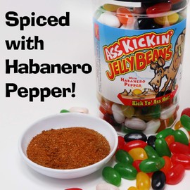 ASS KICKIN’ Premium Gourmet Hot Spicy Jellybeans with Habanero - Great for Easter Candy, Stockings, and Gifts or Treats
