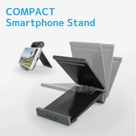 エレコム スマホスタンド 角度調整可能 コンパクト ソフトレザー ブラック P-DSCMPBK