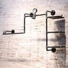 VANDNALI Industrial Pipe Clothing Rack Wall Mounted Wood Garment Rack