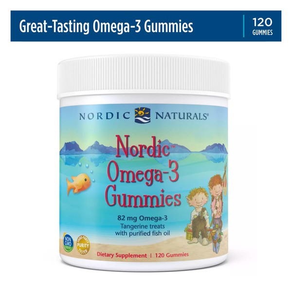 Nordic Naturals Omega 3 Gummies - Daily Omega-3s, DHA & EPA, 120 Ct