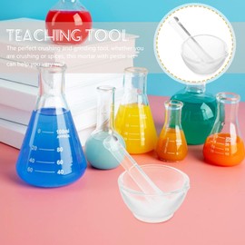 Healvian 1 Juego De Mortero Y Mortero Mezclador De Medicina De Vidrio Triturador De Pastillas Herramientas De Molino Ajo Pimienta Condimento Especias Triturador Herramientas para Moler Especias