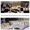 Lcvasvuz 10 Pcs Wooden Ring Display Stand Jewelry Holder Organiser