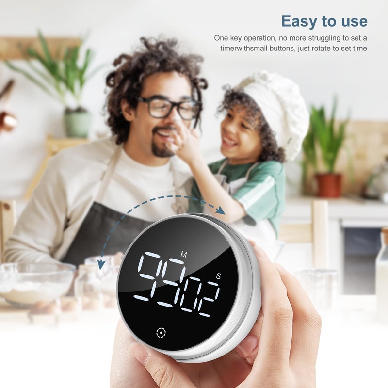 Ankilo Kitchen Timer Digital, Magnetic Kitchen Timer, Egg Timer, Short