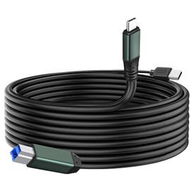 Kumiho USB C to USB B 3.0 Cable 30ft, High Speed USB 3.0 Type C to USB B Printer Cable for Brother Canon HP Epson Laserjet