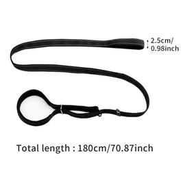 Figure of 8 Dog Leash, Slip Dogs Leash with Soft Comfy Padded Nose Pads and Loop Handle, Anti Pull Adjustable Dog Rope 1.8m for Small, Medium and Large Dogs(black)(black)