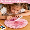 48 Pack 6 Colours Paper Fans, Mini Handheld Folding Paper