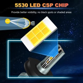 SHENKENUO 2PC US Bombillos LED Focos Para Auto Carro H4 Luz De Coche Faros Faro Delanteros