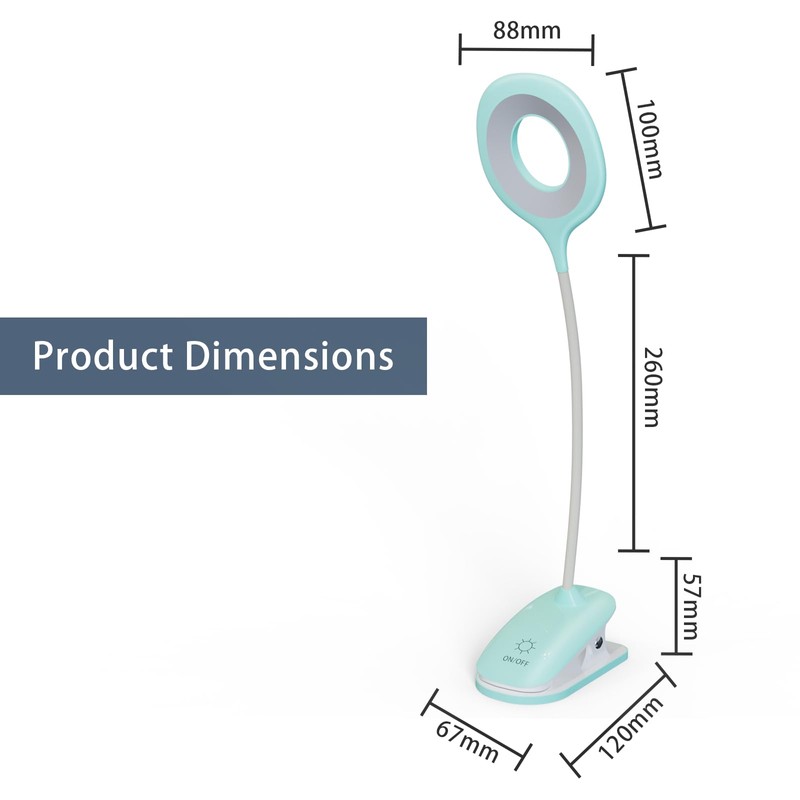 GCDFGV Clip On Reading Light for Bed Headboard, USB Rechargeable