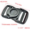 sacoora 10pcs Plastic Side Release Center Buckles Swing Head Swivel