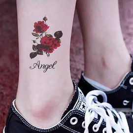 Yesallwas 6 Pcs Rose Flower Tattoo Stickers Rose Tattoo Stickers Body Stickers for Kids Women Tattoo Stickers Long Lasting Waterproof Flower Rose Tattoo