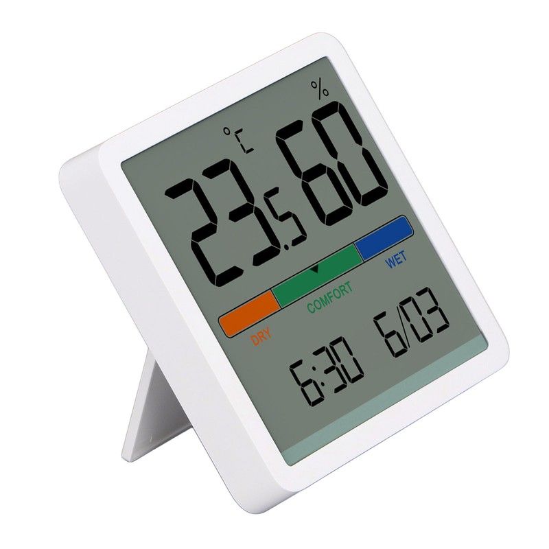 Temperature Humidity Monitor 3 in 1 Temp Tester Digital Display