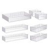 AUTUUCKEE 7pcs Clear Drawer Organizer, 4 Sizes Stackable Makeup Drawer