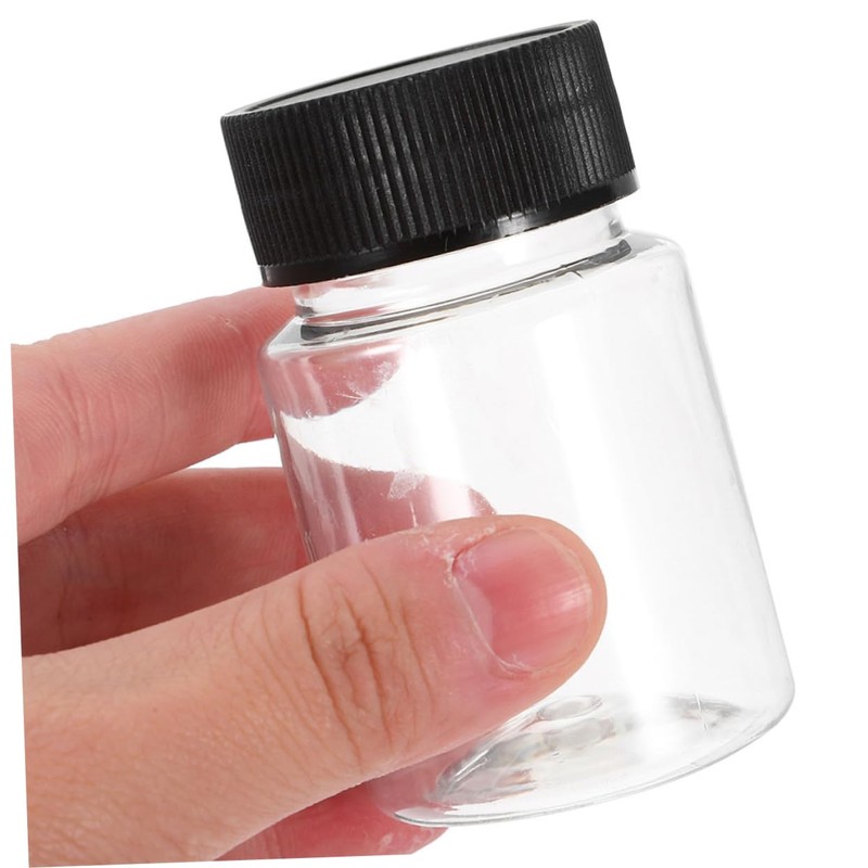 ULTECHNOVO 24pcs Wide Mouth Sample Bottles With Black Screw Caps