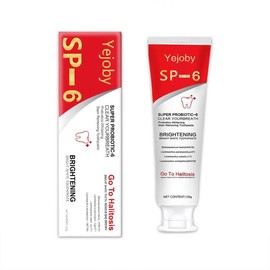 Yejoby SP-6 Probiotic Whitening Toothpaste - Enhanced Formula with 6 Probiotics for Teeth Whitening and Gum Health - Enamel-Safe, Fluoride-Free, Fresh Mint Flavor, 4.9oz #springtok - Specification: SP6 Toothpaste-1Pcs