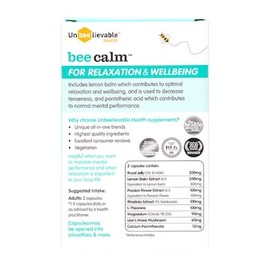 Unbeelievable Health Bee Calm 20 Capsules