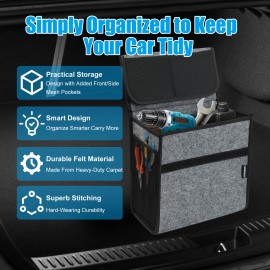 Unbranded Car Trunk Organizer Bag Anti Slip Felt Trunk Tidy Bag for  Storage Auto Tools US