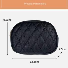 Women PU Small Purse Pouch Cash Mini Coin Purse Wallet Double Zipper Pocket Compact Design