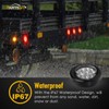 Partsam Pair 2" Clear/Red Flush Mount Mini-Reflex Side Marker LED