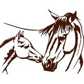 Design With Vinyl Artwork Adorable Horse Baby Just A Girl That Loves Ponies Wall Decal for Girls - Life's Beautiful Animals Themed Décor - Size: 38 in x 38 in