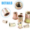 BESTYCHAO Rivet Nut, 120pcs Zinc Plated Steel Flat Head Threaded