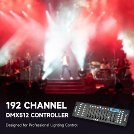 CO-Z 192 DMX 512 Stage DJ Light Controller Lighting Mixer Board Console for Light Shows, Party Disco Pub Night Club DJs KTV Bars and Moving Heads