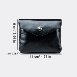 Small Leather Wallet, Mini Purse Made of Leather, Faux Leather Ticket Bag, Small Purse for Women, Coin Purse, Coin Purse for Women, Coin Compartment, Mini Money, black, Classic