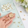 Beebeecraft 1 Box 20Pcs 7mm Real 18K Gold Plated Flat