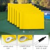 KINGTOP Golf Flag 8x6 Inch - Plain Yellow, 420D Nylon,