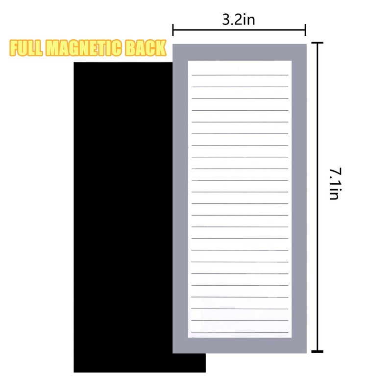 FLIPPED 8 Pack Magnetic Notepads for Refrigerator，Notepads Grocery List Magnet