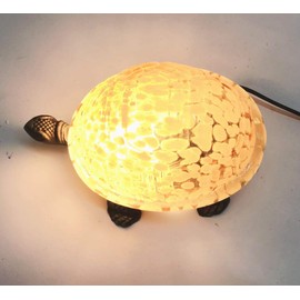 HUIMEIJU Brown glass turtle night light, Animal night light study balcony garden corner lighting