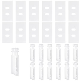 Vertical Blinds Repair Kit, Include 12 Sets Vertical Blind Repair Tabs and 12 Pcs Vertical Blind Stem Clips Replacement, Vertical Blinds Replacement Parts for Broken and Missing Vertical Blinds
