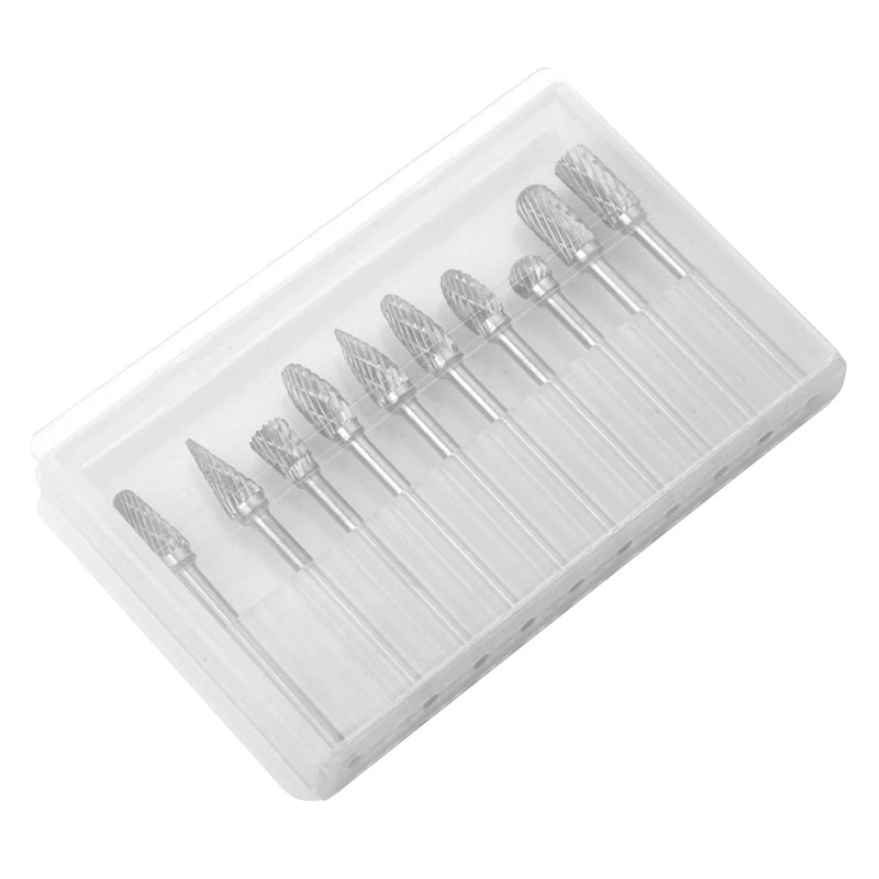 WANGCL 10 Pcs Rotary Burr Set Tungsten Carbide Carving Tool