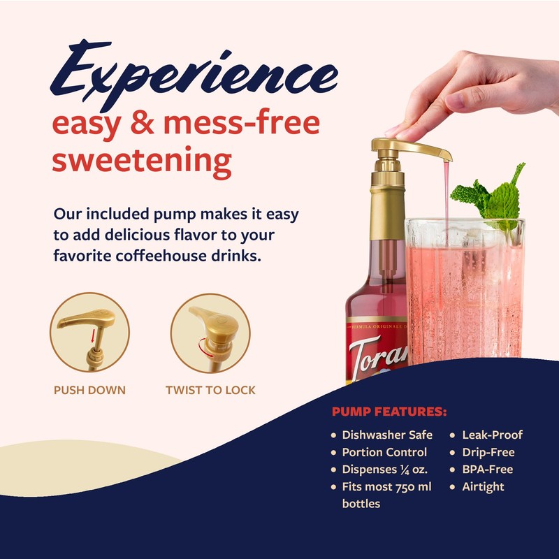 Torani Rose Syrup for Drinks, Flavoring for Tea, Lemonade, Sodas,