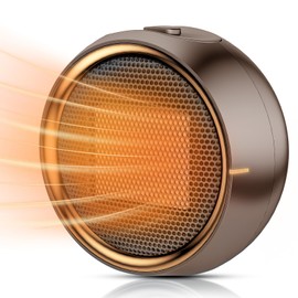 ASNUG Space Heater, Portable Electric Heaters for Indoor Use, PTC Ceramic Small Heater, 2S Efficient Heating, Tip-0ver & Overheat Protection, Quiet Mini Desk Heater for Home Office Bedroom