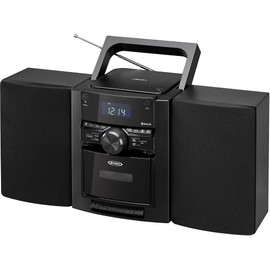 JENSEN CD-785 Bluetooth Portable CD Music System with Cassette Player and AM/FM Radio, CD-785