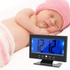 Digital Travel Alarm, Large LCD Display Digital Sound Sensor Table